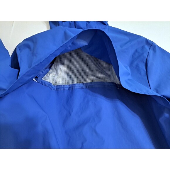 LL Bean PVC Rain Coat Jacket Parka Women's Medium Vintage Blue Waterproof Hooded - Picture 10 of 14